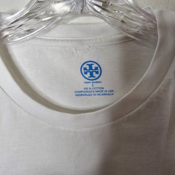 Limited Ed. Tory Burch White MultiColor VOTE Graphic Short Sleeve Tee Shirt S - Picture 6 of 9